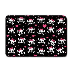 Cute Skulls  Small Doormat  by Valentinaart