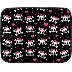 Cute Skulls  Fleece Blanket (mini) by Valentinaart