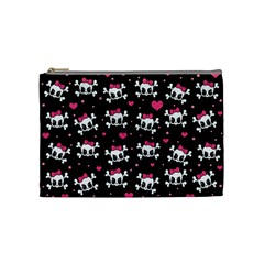 Cute Skulls  Cosmetic Bag (medium)  by Valentinaart