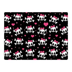 Cute Skulls  Double Sided Flano Blanket (mini)  by Valentinaart