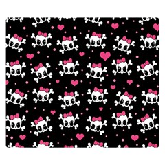 Cute Skulls  Double Sided Flano Blanket (small)  by Valentinaart