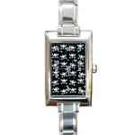 Cute skulls  Rectangle Italian Charm Watch Front