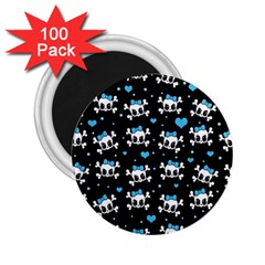 Cute Skulls  2 25  Magnets (100 Pack)  by Valentinaart