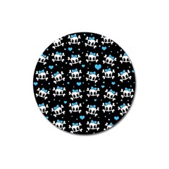 Cute Skulls  Magnet 3  (round)