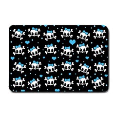 Cute Skulls  Small Doormat  by Valentinaart