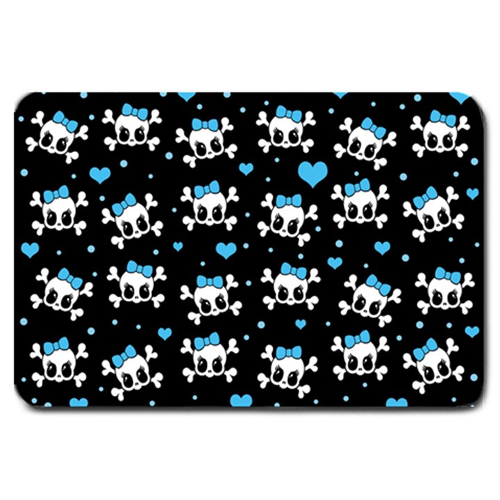 Cute skulls  Large Doormat 