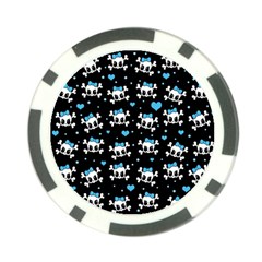 Cute Skulls  Poker Chip Card Guard (10 Pack) by Valentinaart