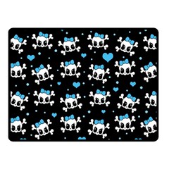 Cute Skulls  Fleece Blanket (small) by Valentinaart