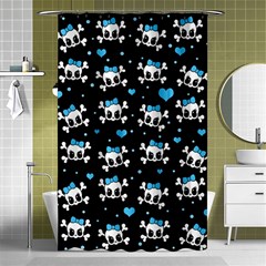 Cute Skulls  Shower Curtain 48  X 72  (small)  by Valentinaart