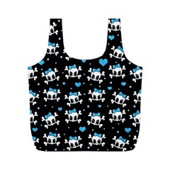 Cute Skulls  Full Print Recycle Bags (m)  by Valentinaart