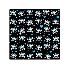 Cute Skulls  Small Satin Scarf (square) by Valentinaart