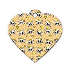 Cute Skull Dog Tag Heart (two Sides) by Valentinaart