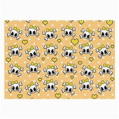 Cute Skull Large Glasses Cloth (2-side) by Valentinaart