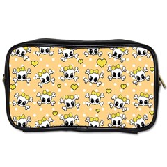 Cute Skull Toiletries Bags 2-side by Valentinaart