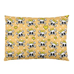 Cute Skull Pillow Case (two Sides) by Valentinaart