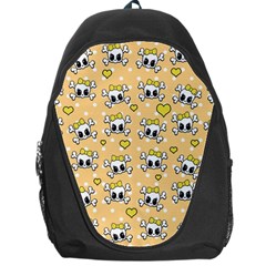 Cute Skull Backpack Bag by Valentinaart