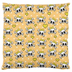 Cute Skull Standard Flano Cushion Case (two Sides) by Valentinaart