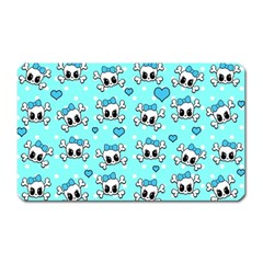 Cute Skull Magnet (rectangular) by Valentinaart