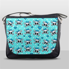 Cute Skull Messenger Bags by Valentinaart