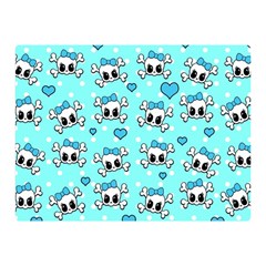 Cute Skull Double Sided Flano Blanket (mini)  by Valentinaart