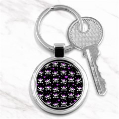 Cute Skull Key Chains (round)  by Valentinaart