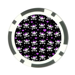 Cute Skull Poker Chip Card Guard (10 Pack) by Valentinaart