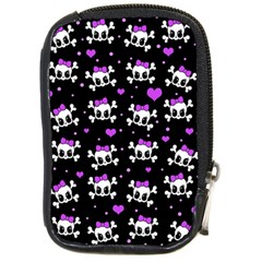 Cute Skull Compact Camera Cases by Valentinaart