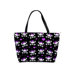 Cute Skull Shoulder Handbags by Valentinaart