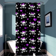 Cute Skull Shower Curtain 36  X 72  (stall)  by Valentinaart