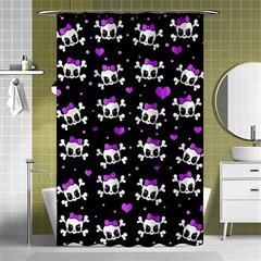 Cute Skull Shower Curtain 48  X 72  (small)  by Valentinaart