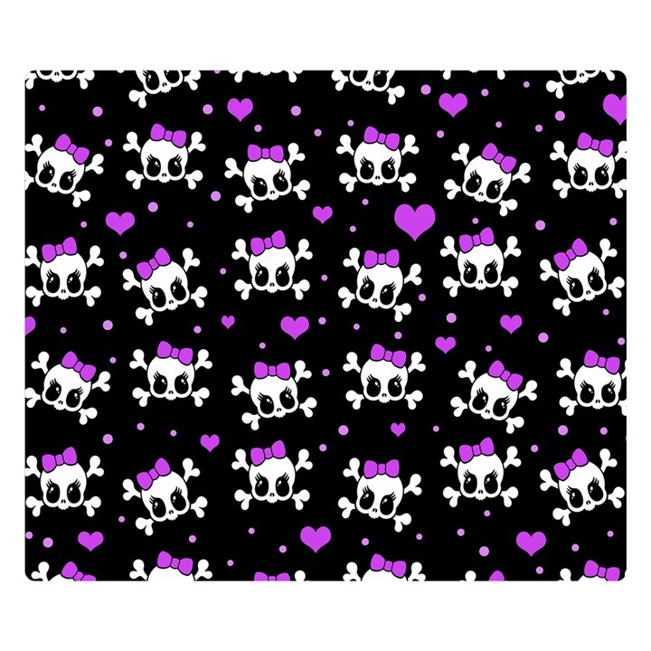 Cute skull Double Sided Flano Blanket (Small) 