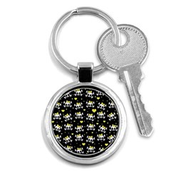 Cute Skull Key Chains (round)  by Valentinaart