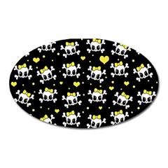 Cute Skull Oval Magnet