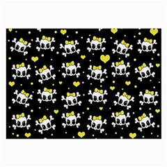 Cute Skull Large Glasses Cloth (2-side) by Valentinaart