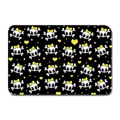 Cute Skull Plate Mats by Valentinaart