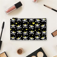 Cute Skull Cosmetic Bag (small)  by Valentinaart