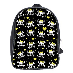 Cute Skull School Bags(large)  by Valentinaart