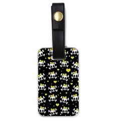 Cute Skull Luggage Tags (one Side)  by Valentinaart