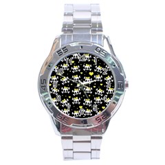 Cute Skull Stainless Steel Analogue Watch by Valentinaart