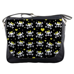 Cute Skull Messenger Bags by Valentinaart