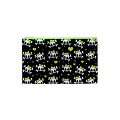 Cute Skull Cosmetic Bag (xs) by Valentinaart