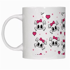 Cute Skull White Mugs by Valentinaart