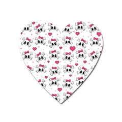 Cute Skull Heart Magnet by Valentinaart