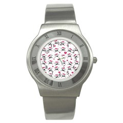 Cute Skull Stainless Steel Watch by Valentinaart