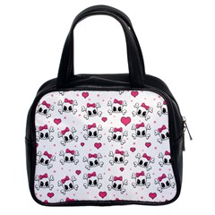 Cute Skull Classic Handbags (2 Sides) by Valentinaart