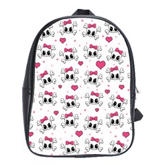 Cute Skull School Bags(large)  by Valentinaart