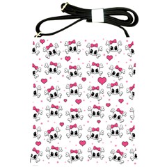 Cute Skull Shoulder Sling Bags by Valentinaart