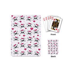 Cute Skull Playing Cards (mini)  by Valentinaart