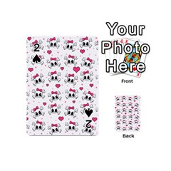 Cute Skull Playing Cards 54 (mini)  by Valentinaart