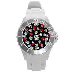 Sixties Flashback Round Plastic Sport Watch (l) by dawnsiegler